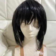 ウィッグ ブラック ミディアム コスプレなどに!