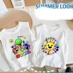 Sprunki ホワイトノースリーブタンクトップ2枚セット90 サイズ