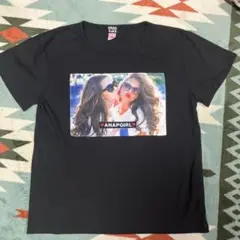 ANAPGIRL プリント Tシャツ M 黒