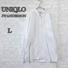 【ユニクロ】JWANDERSONコラボ 白 長袖シャツ L メンズ a2704