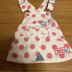 BABY DOLL ドット柄スカートオーバーオール