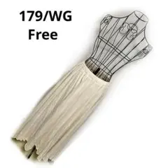 美品179/WG レディースロングスカートニコルカラー28アイボリーフリーサイズ