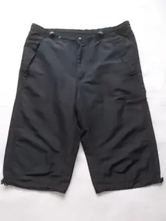 OLD UNIQLO ハーフパンツ ひざ下 黒 サイズM テック系 Y2K