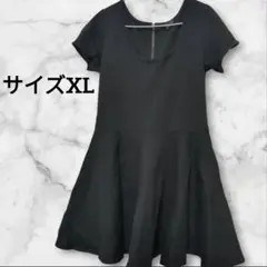 Felicity & Coco 【XL】ブラック 半袖ワンピース