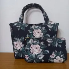 ハンドメイド　トートバッグ&ポーチセット　キャスキッドソン