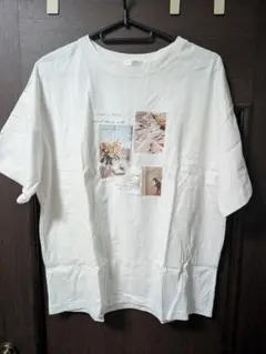 GLACIER ホワイト Tシャツ プリント付き