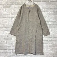 ローラメーム リネンライク ワンピース M ナチュラル ゆったり 体型カバー
