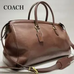 【美品】COACH ボストンバッグ ブラウン オールドコーチ トラベル 旅行