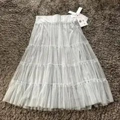 しまむら　新品　ミントグリーン チュール パニエ