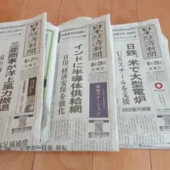 日経新聞2025年8月27日〜8月29日3日分