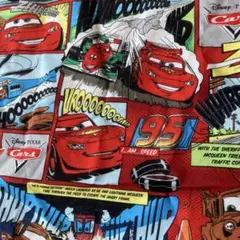 ハギレ　カーズ　マックイン　ディズニー　赤