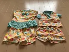ハンドメイド　アイス柄　セットアップ　姉弟　おそろい
