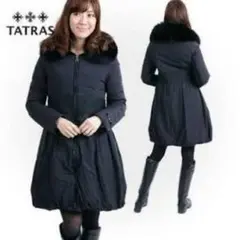 【美品】 タトラス 伊勢丹別注 ロングダウンコート バルーン型 ブラック 02