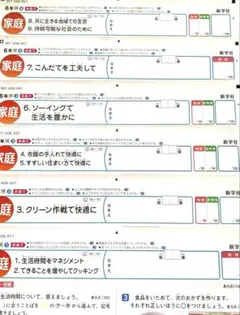 小学6年　家庭科　カラーテスト　新学社