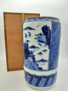 いっこ！手塚 祥堂 古染付 葡萄文 平水指 平安 祥堂 茶道具 d216 いっこ様専用！手塚 祥堂 古染付 葡萄文 平水指 平安 祥堂