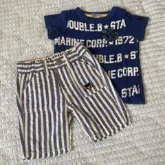 【美品】MIKIHOUSE DOUBLE.B 半ズボン Tシャツ 夏 80cm