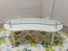 ガラステーブル　ビーンズ型