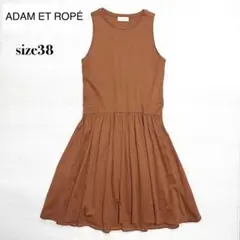美品 ADAM ET ROPÉ ノースリーブ ロングワンピース ギャザー 38