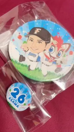 ファイターズ 淺間大基 コインケース 缶バッジ