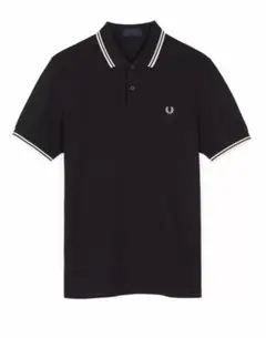 【新品未使用】FRED PERRY フレッドペリー ポロシャツ M 黒×白ライン