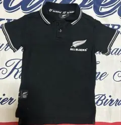 ラグビーニュージーランド代表ALL BLACKS乳幼児用ポロシャツ80〜90cm
