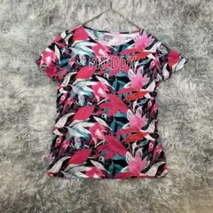 【美品】FREDDYフレディ☆ボタニカル柄Tシャツ☆レッド☆XSサイズ