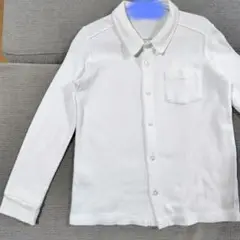 キッズ 長袖シャツ 130 美品 やわらかい素材 白