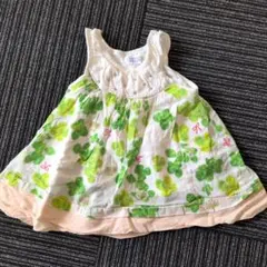 hakka baby クローバー柄 ノースリーブワンピース　スカート