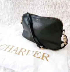 【CHARUER】シャルエ　ショルダーバッグ　本山羊革　レザー　ブラック