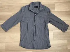 NICOLE CLUB FOR MEN ストライプシャツ 七分袖 ニコルクラブ