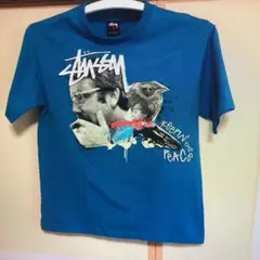 希少　Stussyオールドステューシー　おじさんと鳥　プリントTシャツ
