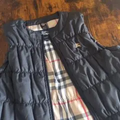 BURBERRY 110cm インナーベスト ブラック×バーバリーチェック