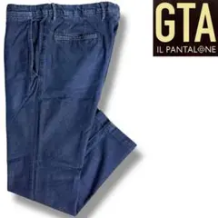 J6007 美品 GTA バイロン1プリーツストレッチデニムスラックス 48