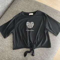 Choa Choa クロップドTシャツ ブラック
