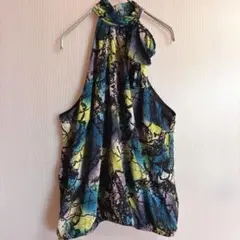 【エイチアンドエム】 H&M ホルダーネックトップス L カラフル 個性的