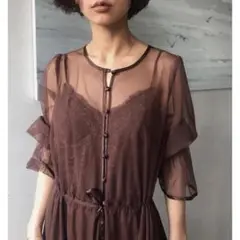 Ameri TULLE SEE-THROUGH DRESS 　アメリ　ドレス