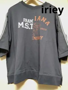 iriey 大人気 リメイク風トラック ロゴTシャツ F