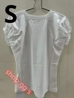 smoothmood ホワイト パフスリーブ Tシャツ