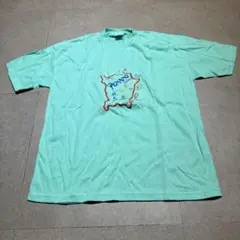 マレーシア　ペナン島　Malaysia 半袖　tシャツ　地図　刺繍　お土産　黄緑