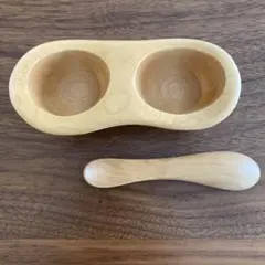 クラフトこのみ　木製ベビー食器セット（ボウル＋スプーン）