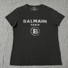 【美品】BALMAIN ロゴTシャツ XLサイズ ブラック 黒