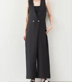 サロペット オーバーオール ラップ風オールインワン レディース　La-gemme