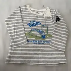 新品　キムラタンストライプ柄タコスデザインTシャツ 80