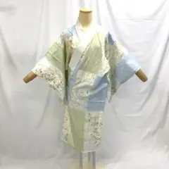 【2320】着物 襦袢 水色×黄緑×白 単品販売♪