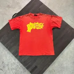 7SM3【B’z】2001 ライヴツアーTシャツ　赤　バンT 古着used