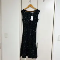 新品 BE RADIANCE ワンピース 星 スター 黒 ノースリーブ ブラック