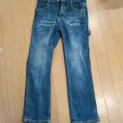 デニムブルー ストレートパンツ 140センチ