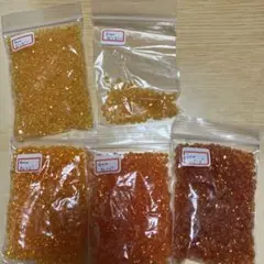 ソロバンビーズ　アクリルビーズ　オレンジ系