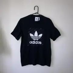 【匿名配送】 adidas ブラック ロゴ Tシャツ