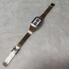 エルジン プランタジネット ゴールドメッシュバンド クォーツ腕時計